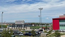 Photo of the exterior of Zions Bank Stadium