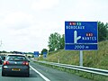 Stau auf der A 10 am Autobahnkreuz zur A 83