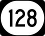 Iowa Highway 128 marker