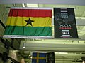 Ghana Flagge auf dem Flughafen von Chicago im Mai 2009