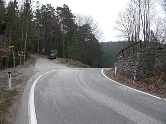 Passhöhe (Blickrichtung Pernitz)