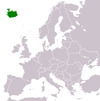 Location map for Iceland and Malta.