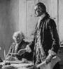 John Adams (left) and Thomas Jefferson (right).