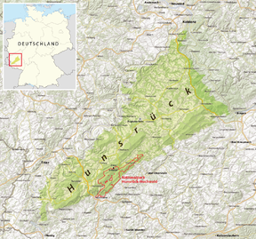 Lage des Nationalparks im Hunsrück