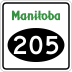 Provincial Road 205 marker