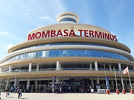 Haupteingang des Bahnhofs Mombasa Terminus