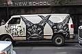 Neck face characters on a van