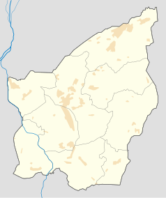 Mapa konturowa San Marino, na dole znajduje się punkt z opisem „Fiorentino”