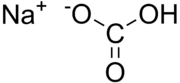 Structuurformule van natriumwaterstofcarbonaat