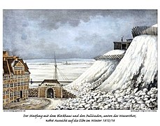 I 30 Der Stintfang mit dem Blockhaus und den Pallisaden ... im Winter 1813/14