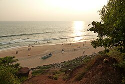 Strand von Varkala, 2 km vom Ort entfernt