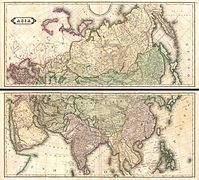 1820 Map of Asia by Daniel Lizars