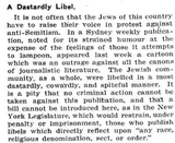 Short article on Australian antisemitism (1921)