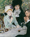 Renoir: Am Ende des Frühstücks, 1879 (links: Ellen Andrée)