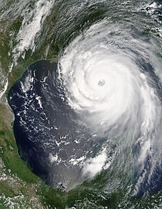 28 Ağustos 2005'te şiddetinin zirvesindeyken Katrina kasırgası