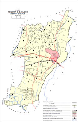 Map of Koilwar block