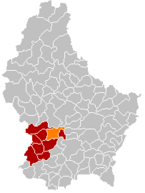 Lage von Kehlen im Großherzogtum Luxemburg