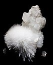 Fibrous crystal sample retrieved from caverns near Pune, India