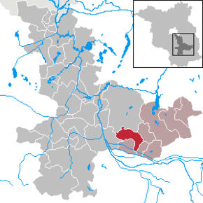 Poziția Neu Zauche pe harta districtului Dahme-Spreewald