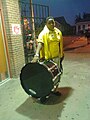 Bass drum student heading to field practice 12/7/15