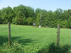 A memorial at one of the Shenandoah crash sites