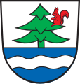 Mit Eichhörnchen: Wappen von Titisee-Neustadt, Baden-Württemberg