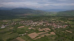 Air view of the village Furka