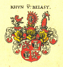 Gemehrtes Wappen der Khuen von Belasy in Siebmachers Wappenbuch