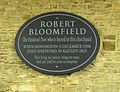 The memorial plaque to poet Robert Bloomfield