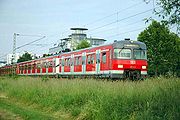 S-Bahn train running towards Weil der Stadt just after Stuttgart-Weilimdorf halt