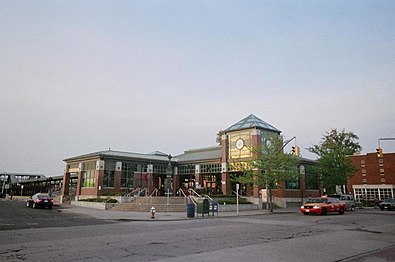 Southwest view of the station.