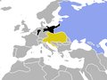 Holy Alliance (Russia (Blue), Prussia (Black), Austria (Yellow))