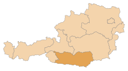 Location of Carinthia की स्थिति