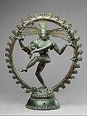 Nataraja; circa secolul al XI-lea; aliaj de cupru; înălțime: 68,3 cm, diametru: 56,5 cm; Muzeul Metropolitan de Artă (New York City)