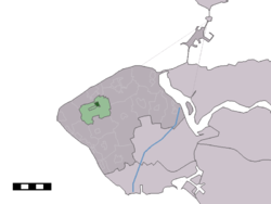 Lage von Aagtekerke in der Gemeinde Veere