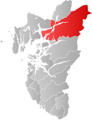 Lage der Kommune in der Provinz Rogaland