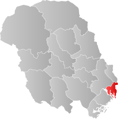 Lage der Kommune in der Provinz Telemark