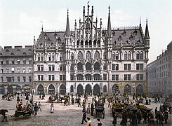 Neues Rathaus bis zur 3. Erweiterung von 1898