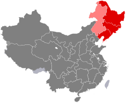 Location of Northeast China