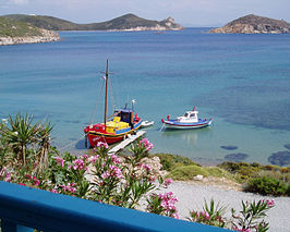 Een strand op Patmos