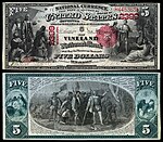 $5 Series 1875, Vineland National Bank, Vineland, New Jersey