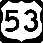 Straßenschild des U.S. Highways 53