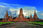 Ruins of stupas of various sizes