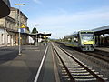 Bahnhof Kirchenlaibach mit Triebwagen der Baureihe RS1 des Unternehmens Agilis