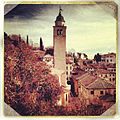 Vista del centro storico di Asolo dal castello