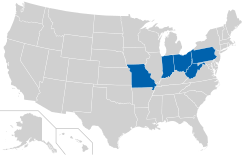 Location of teams in {{{title}}}