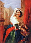 „Das Mädchen im Karneval“, 1840er-Jahre; Kunstmuseum Taganrog