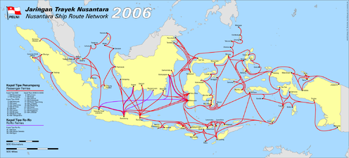 195: Pelni-Schifffahrtsnetz in Indonesien