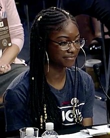 Activist Aalayah Eastmond testifies before the US Senate Judiciary Committee