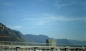 Bolzano South's Skyline from Brenner motorway